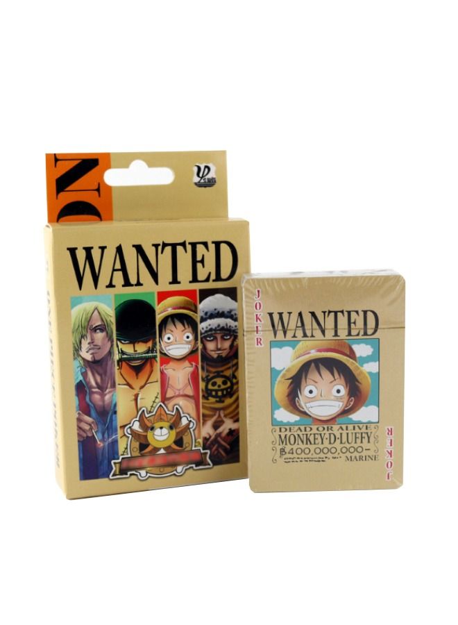 WANTED Wanted Poster Character Playing Cards, Straw Hat Pirates Playing Cards Set, Anime Peripheral Game Cartoon Gift, Cosplay Collections Party - Image 2
