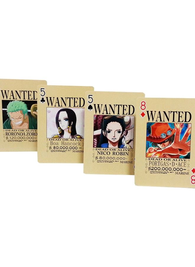 WANTED Wanted Poster Character Playing Cards, Straw Hat Pirates Playing Cards Set, Anime Peripheral Game Cartoon Gift, Cosplay Collections Party - Image 4