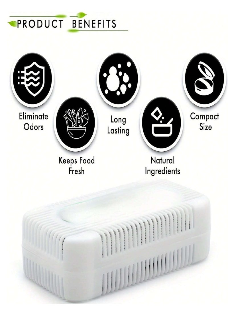 فرحة مزيل الروائح الكريهة للثلاجة والفريزر، يعمل بالفحم النشط الطبيعي لمكافحة الروائح الكريهة - Image 3