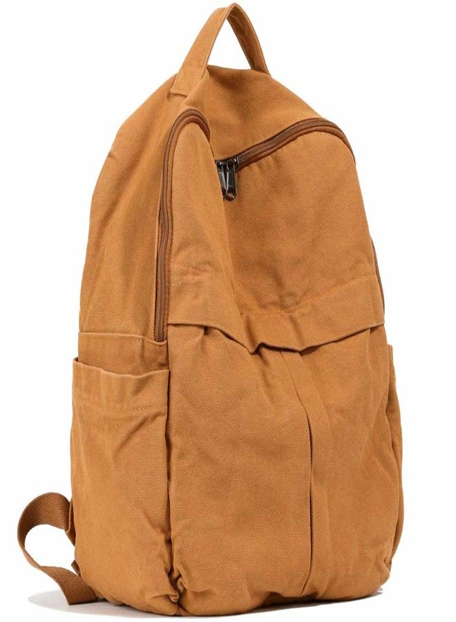 MaxxCloud Cute College Laptop Backpack for Women, Heavy Cotton, Retro Canvas Backpack Travel Bag - Image 1