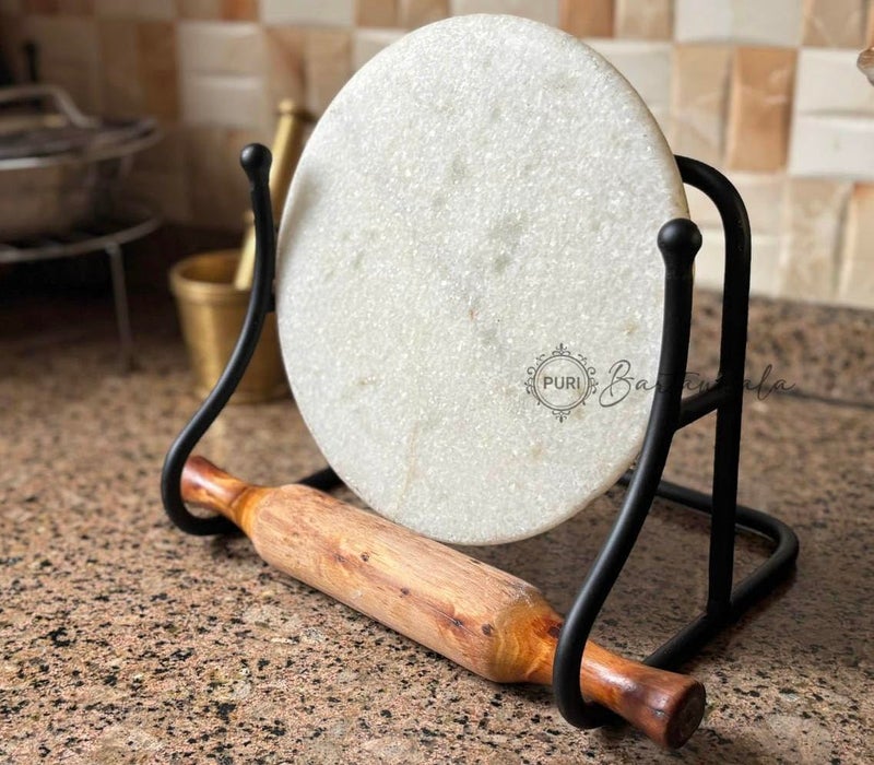 PURI BARTANWALA Puri Bartanawala Multi Purpose Countertop Lid Holder for Kitchen Use Black Powder Coated Metal 23 x 20 x 20 cm - Image 2