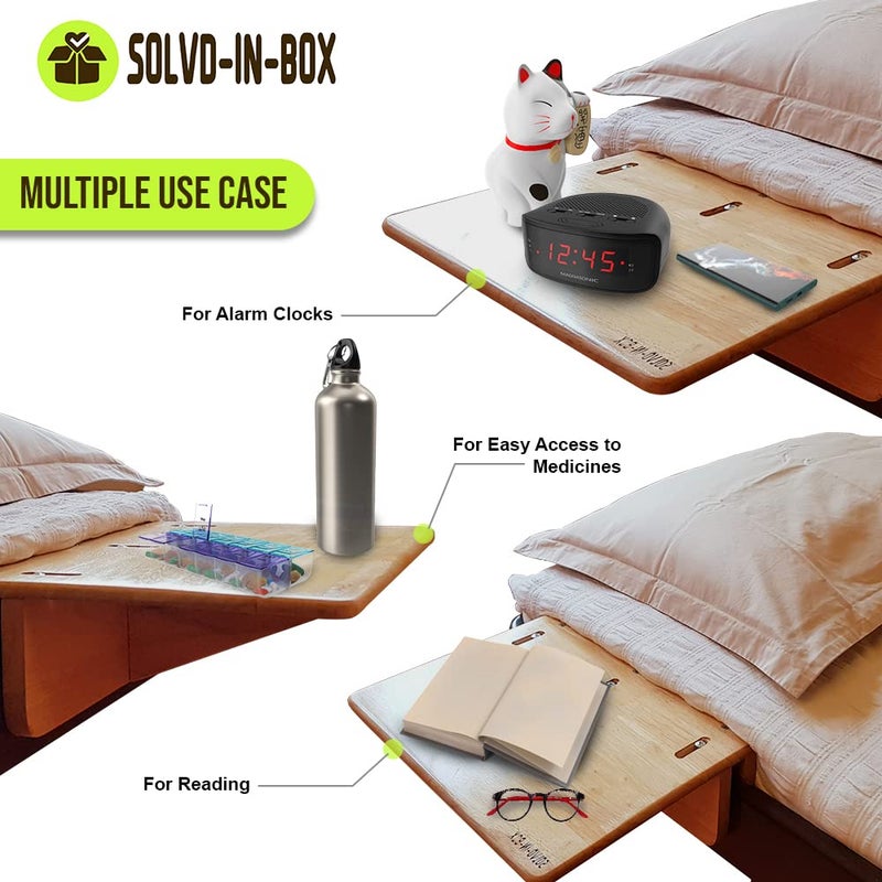 SOLVD-IN-BOX SOLVDINBOX Bedside Caddy Bed Side Storage Organizer Table Cabinet Storage Organizer Unit BedSide Table Type Rack Shelf Cabinet Space Saver Shelves for Bunk Bed Dorm Rooms Bed Rails and Hospital Beds - Image 4