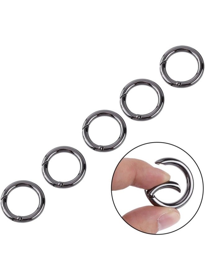 klarako 5PCS zinc alloy Spring Clip Round Carabiner- 1" Gate O Ring Round Carabiner Snap Clip Trigger Spring Keyring Buckle .Organizing Accessory/Metal Secure Holder/ Durable and Rust-Proof - Image 1
