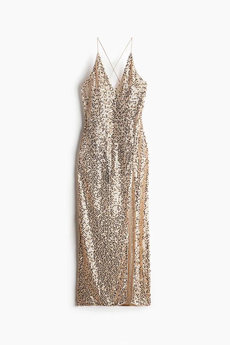H&M Sequined net dress