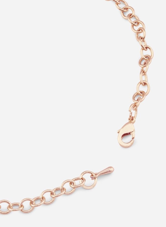 مينوتيا خلخال أنيق قابل للتعديل من مينوتيا، بتصميم قفل وحجر على شكل قلب، للنساء والفتيات - ذهبي وردي | هدية مثالية للأحباب | الحجر الأحمر يرمز إلى الياقوت - حجر الحب - Image 5