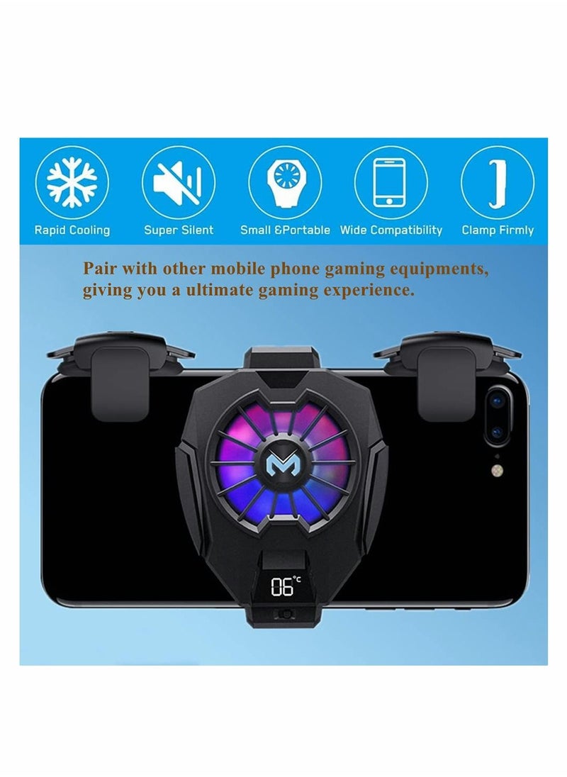 KASTWAVE - Mobile Phone Cooler, Semi Conductor Heatsink Cellphone Cooling Fan for Gaming/Video Live/Vlog, Support 65-85mm Wide Smartphone Black Mobile Radiator Cooler - Image 1