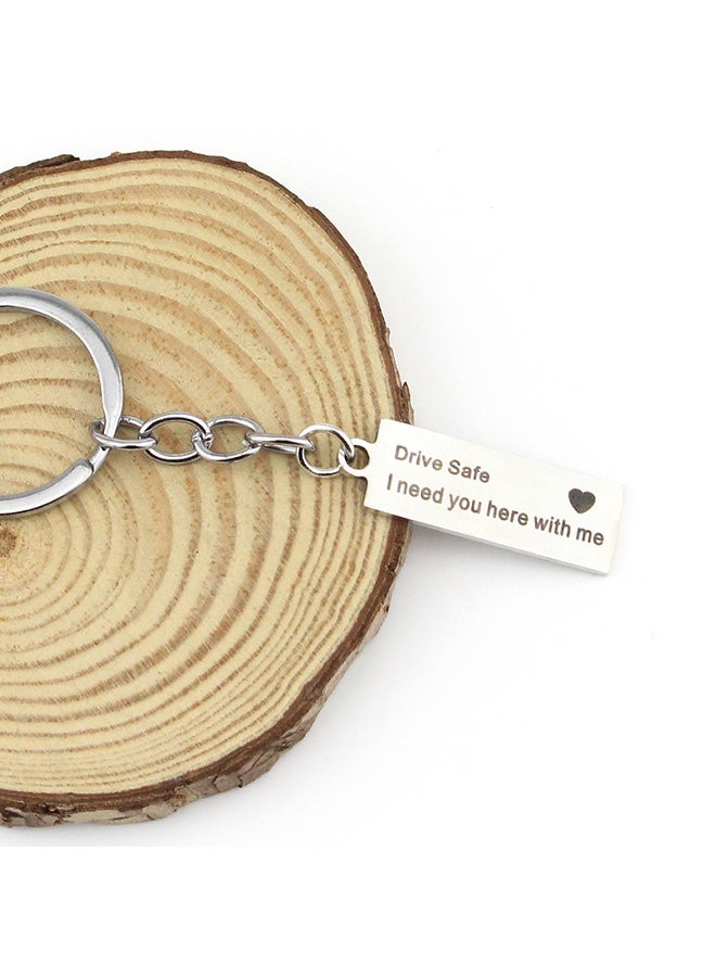 Engraved Car Key Chain With Ring - Image 3
