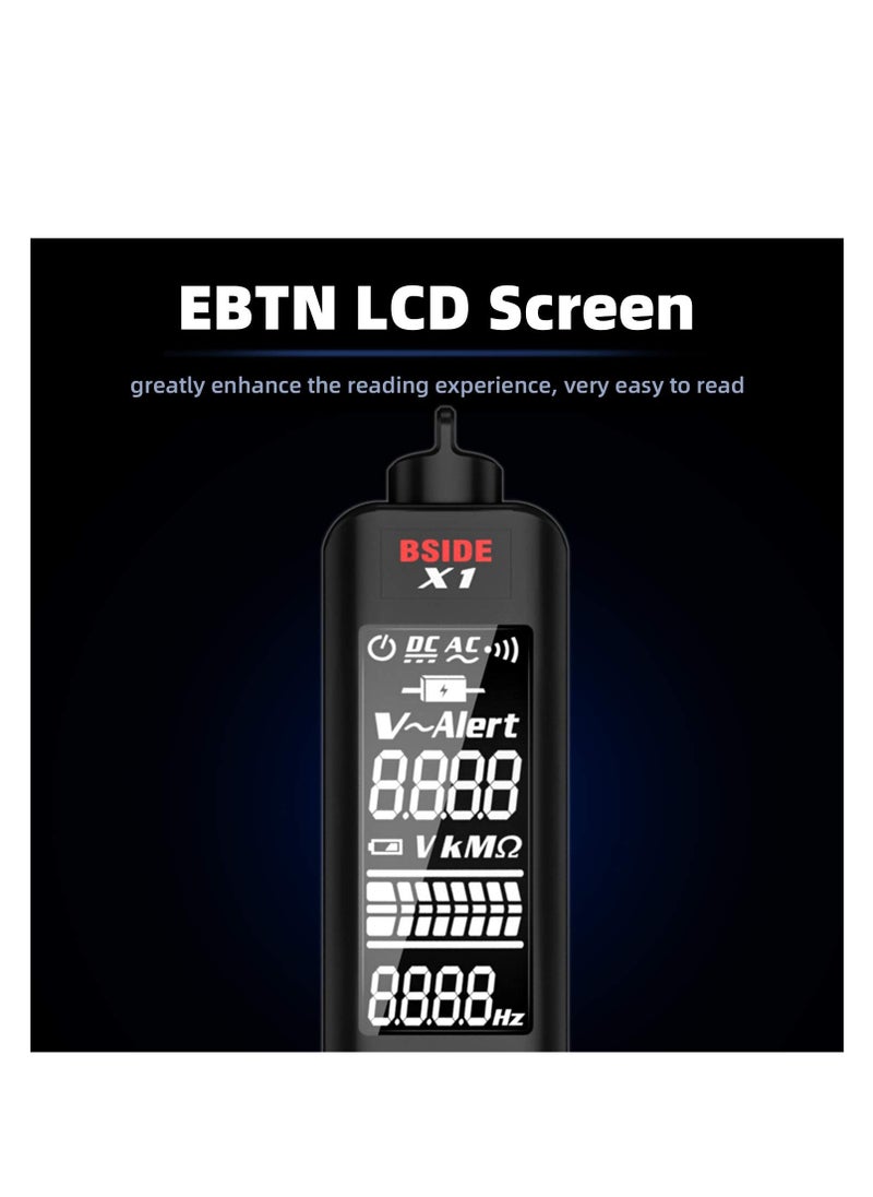 SYOSI Voltage Detector, EBTN LCD 3-Line Display Voltage Tester Pen, Non-contact with Adjustable Sensitivity, Dual Range AC Power Sensor Outlet Socket Circuit Checker, Integrated Multimeter  - Image 2