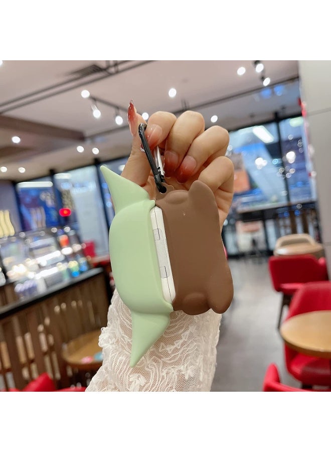 Case Soft Silicone Shockproof Cover for Apple Airpods 4 New 3D Cute Cartoon Creative Fun Case Skin with Keychain Design  - Image 4
