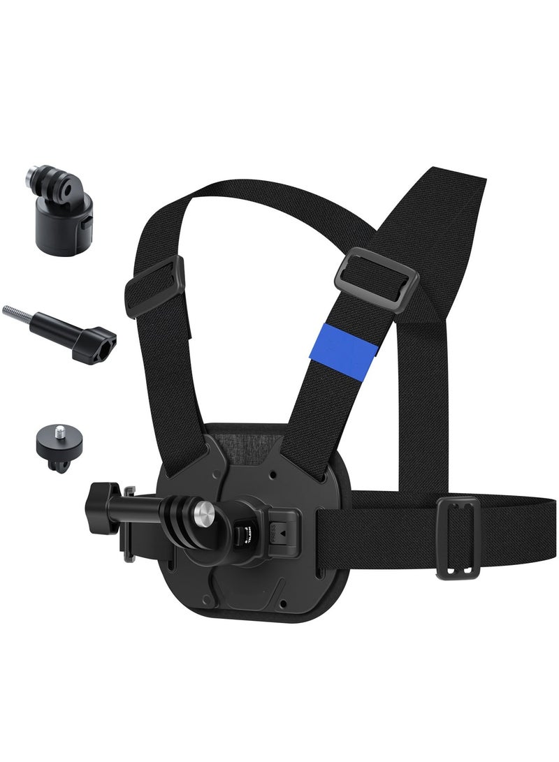 SYOSI Chest Mount Harness Chest Strap with, Adjustable Chest Strap, Breathable Material, for DJI osmo and More Action Cameras - Image 1