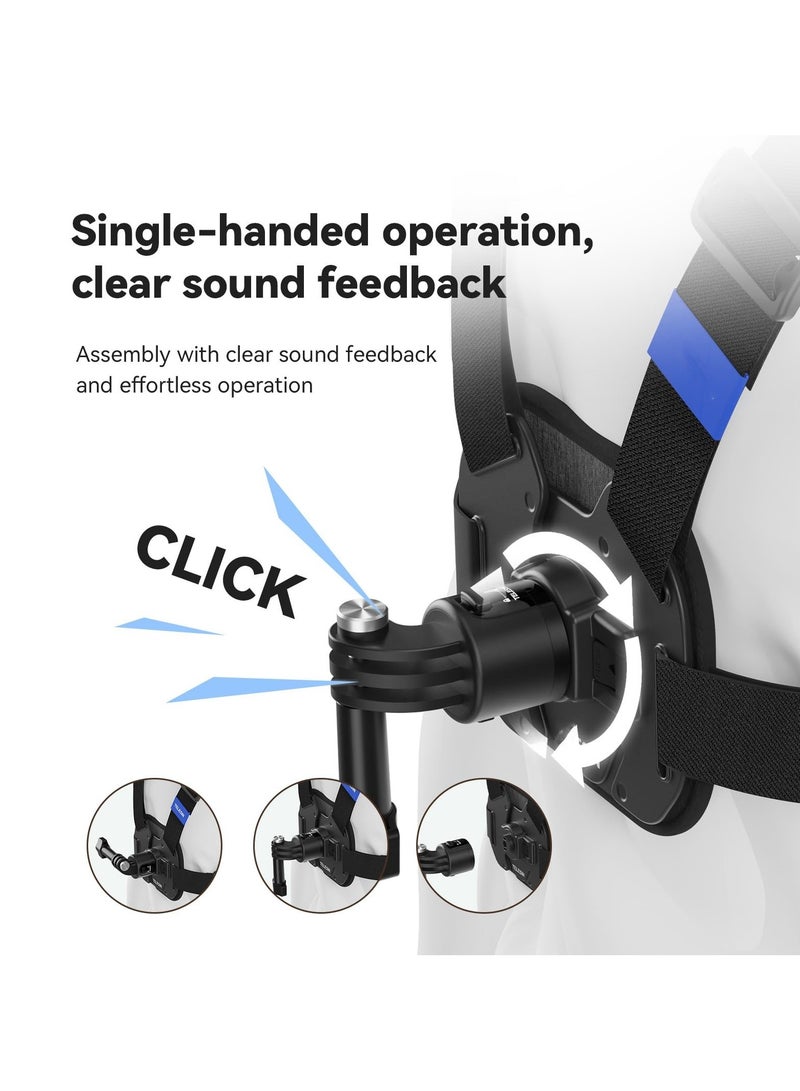 SYOSI Chest Mount Harness Chest Strap with, Adjustable Chest Strap, Breathable Material, for DJI osmo and More Action Cameras - Image 2