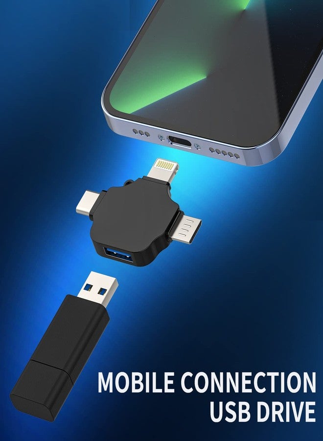 HOYULLI Lightning Micro USB Type C to USB-A Adapter Compatible for Samsung iPhone 15 14 13 12 Pro Max Plus iPad Air Mini OTG Converter Thunderbolt Android Camera Card Reader Mouse Keyboard Flash Drive - Image 5