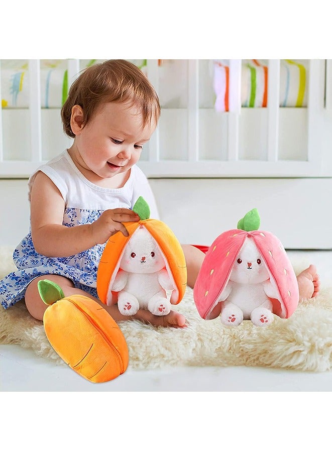 Bunny Stuffed Animal,Carrot Rabbit Ears Zip Plush Stuffed,Fruit Bunny Plush in A Carrot, - Image 5
