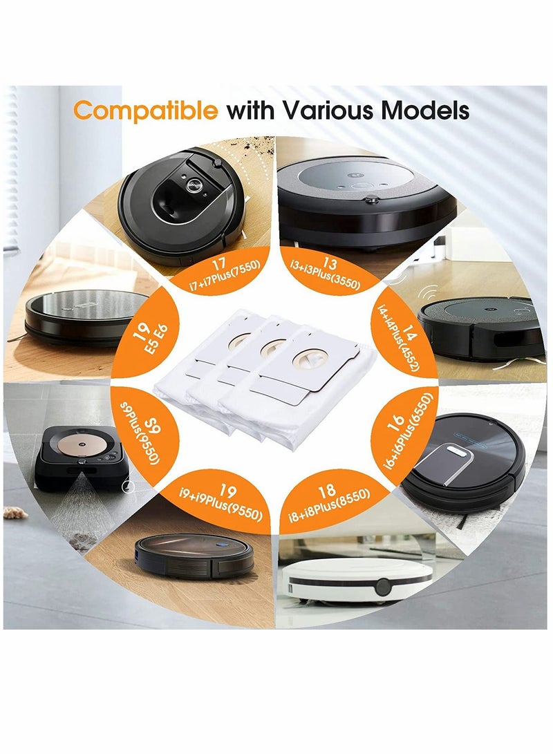 SYOSI Roomba Bags with Recyclable Cardboard,for iRobot Replacement Parts, Clean Base Automatic Dirt Disposal Vacuum Bags, Compatible for iRobot Roomba J7 J7+,i7, i7+, i3+,i6+,s9(9150), s9+ 8 Packs(9550) - Image 3