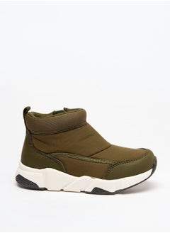 JUNIORS Textured High Cut Boots with Zip Closure  - Image 3