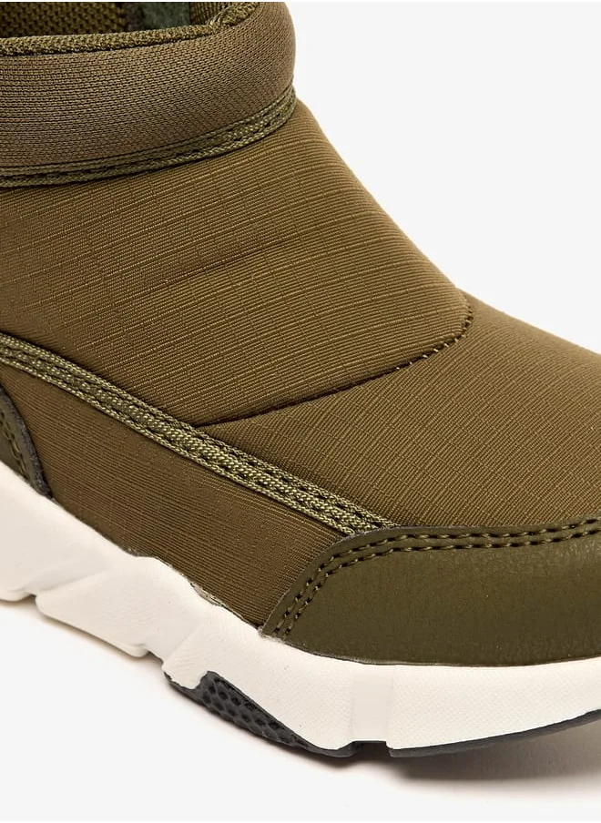 JUNIORS Textured High Cut Boots with Zip Closure