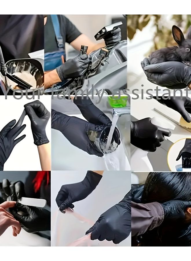 30 Pcs Heavy Duty Disposable PVC Nitrile Gloves Size L No Powder Latex Free - Image 3