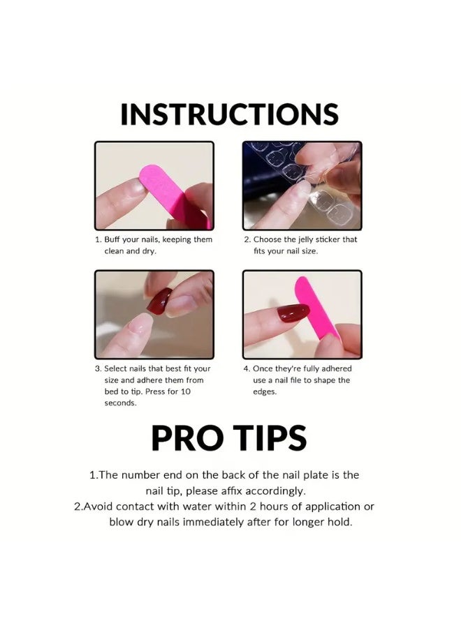 يوكانبي ملصقات أظافر زهرية خضراء وبيضاء لطيفة - 24 قطعة لزينة الأظافر بخاصية الالتصاق الذاتي لفن أظافر سهل - Image 2