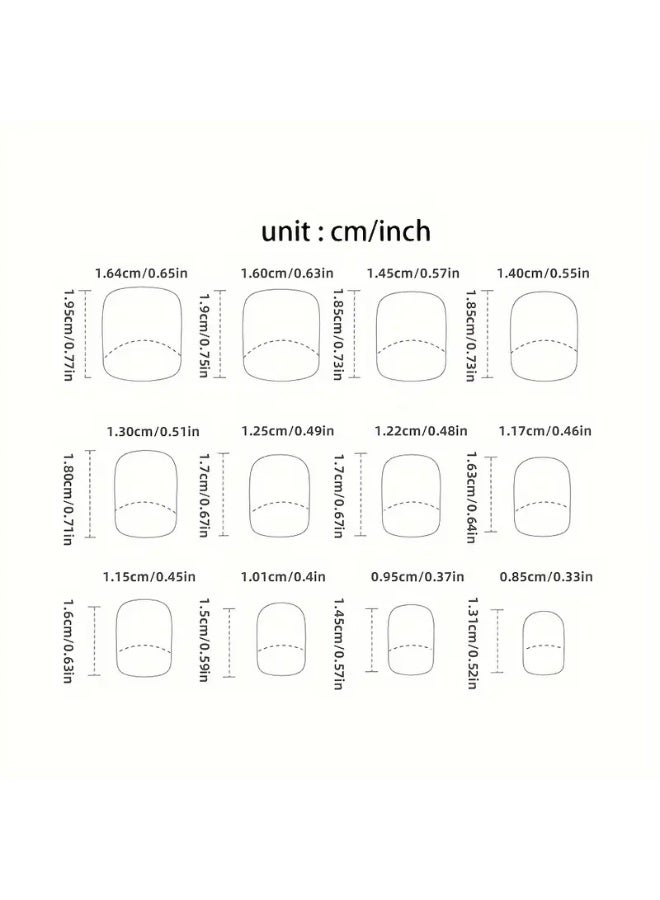 يوكانبي ملصقات أظافر زهرية خضراء وبيضاء لطيفة - 24 قطعة لزينة الأظافر بخاصية الالتصاق الذاتي لفن أظافر سهل - Image 5