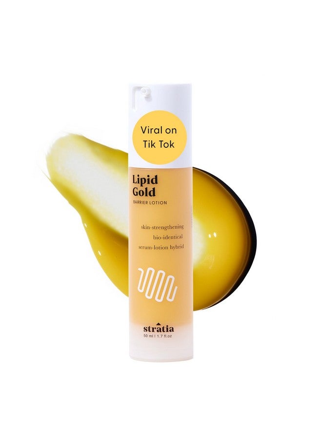 Stratia Lipid Gold Skinstrengthening Ceramide Moisturizer Niacinamide Serum Hydrate & Soothe Skin For All Skin Types 1.7 Fl Oz - Image 1
