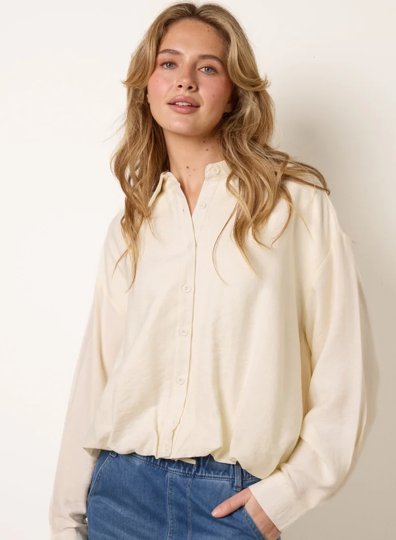 بلو فانيلا Relaxed Button-Up Shirt