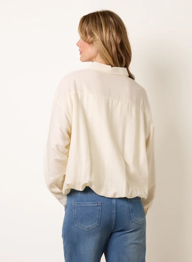 بلو فانيلا Relaxed Button-Up Shirt