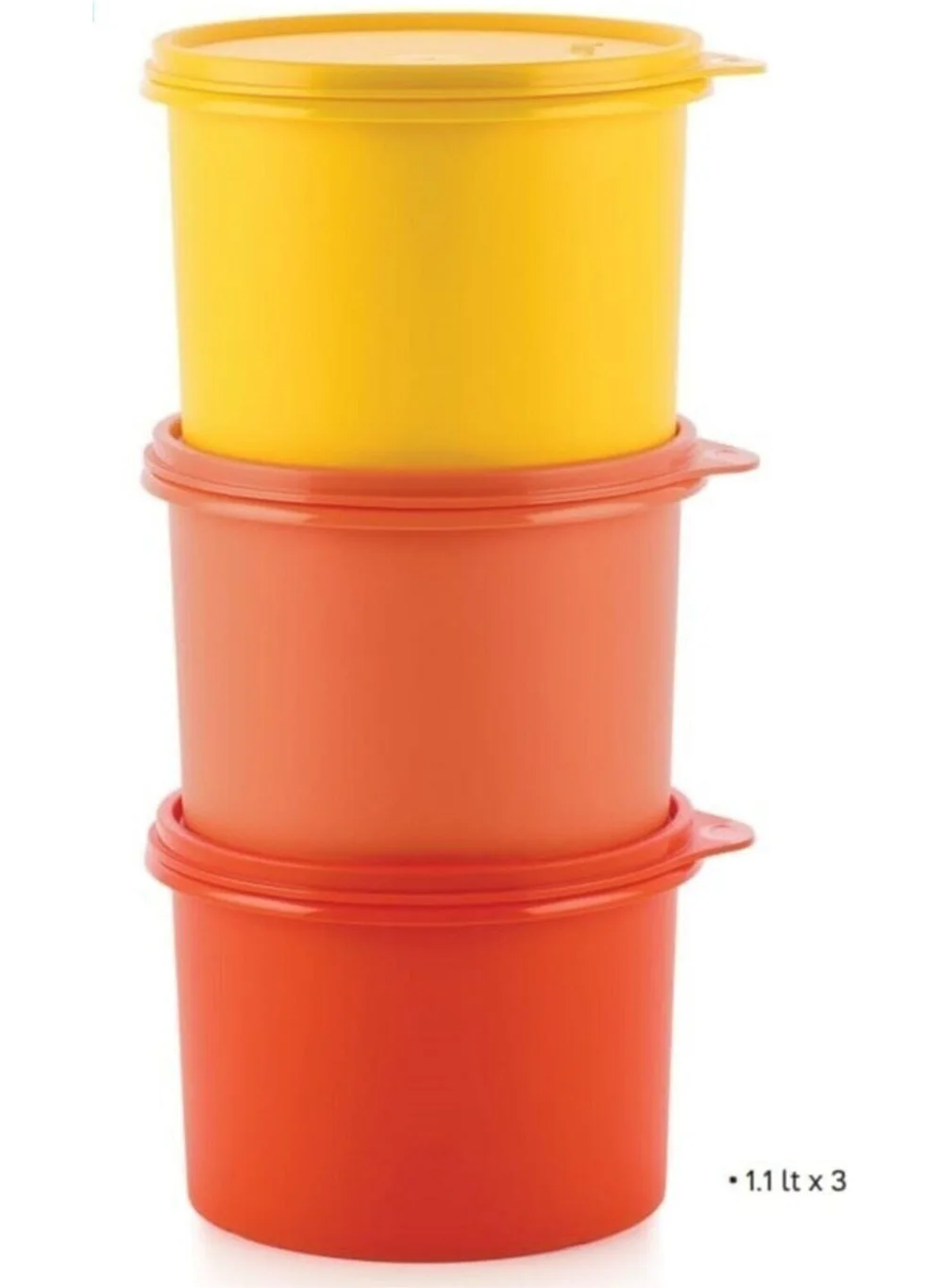 Ec Shop Mutfaktakimucizeler Tupperware Storage Containers with Tight Lids 1.1 Liter Set of 3