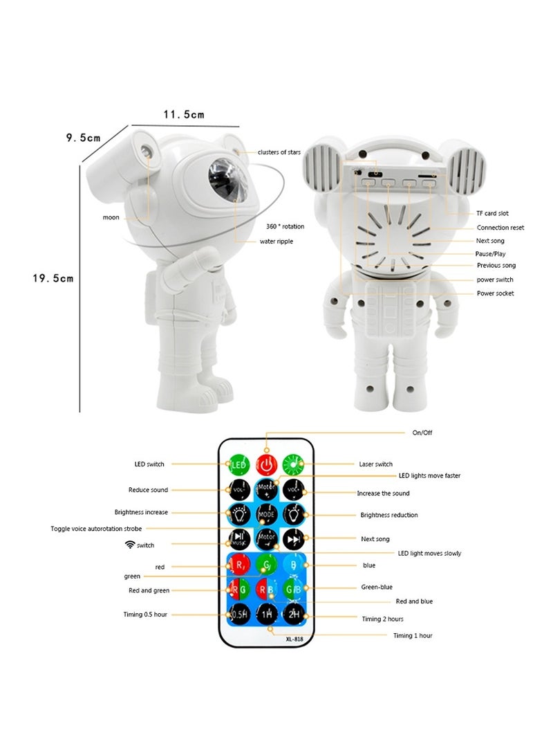 DIGI CORE Astronaut Galaxy Projector with Timer & Remote Control USB Powered Spaceman Projector Lamp 360° Adjustable Astronaut Starry Night Light Projector For Room Decoration - Image 5