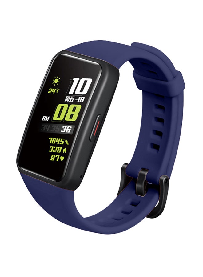 2-Piece Replacement Silicone Strap For Huawei Band 6 Navy/Grey - Image 3