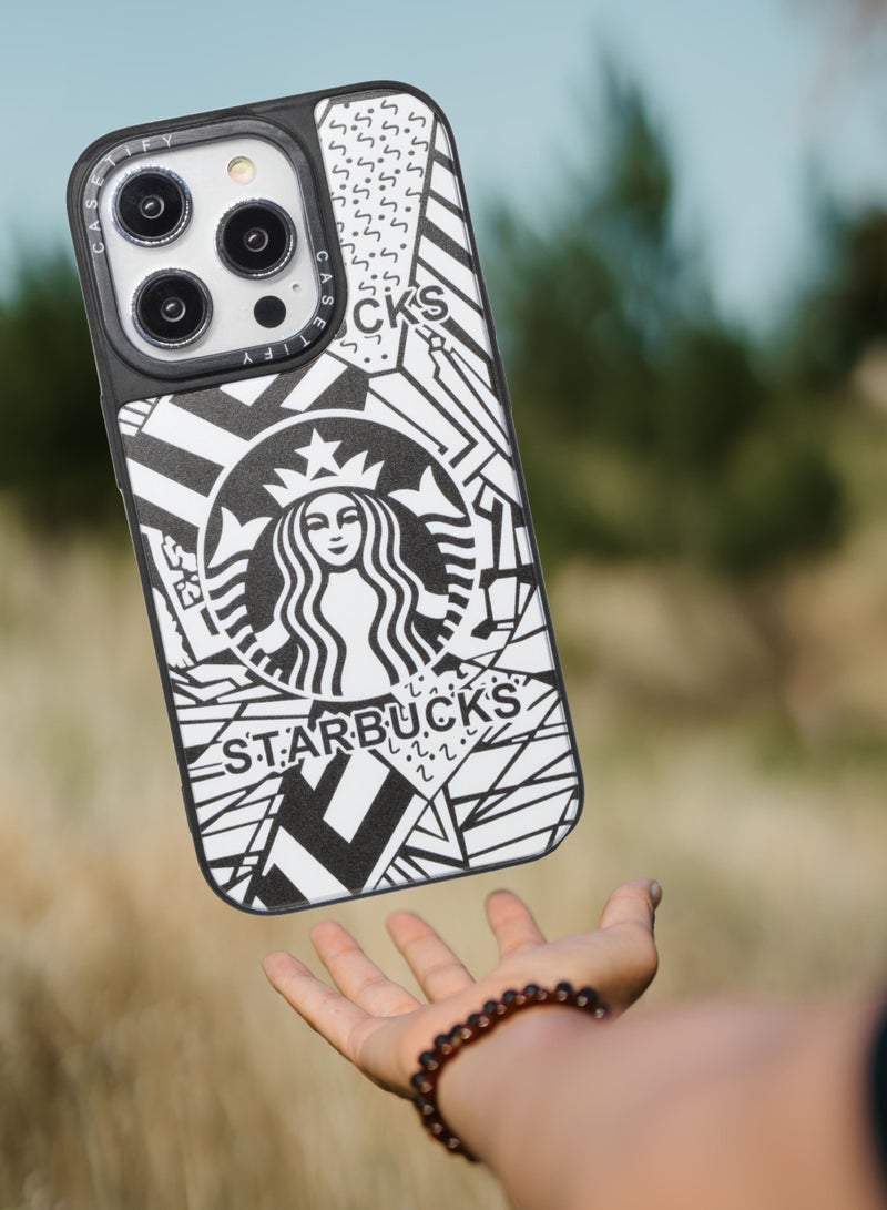 Casetify iPhone 14 Pro Cover Luxury Plating Embossed Hard Phone Case Tempered Glass Back Cover - Image 3