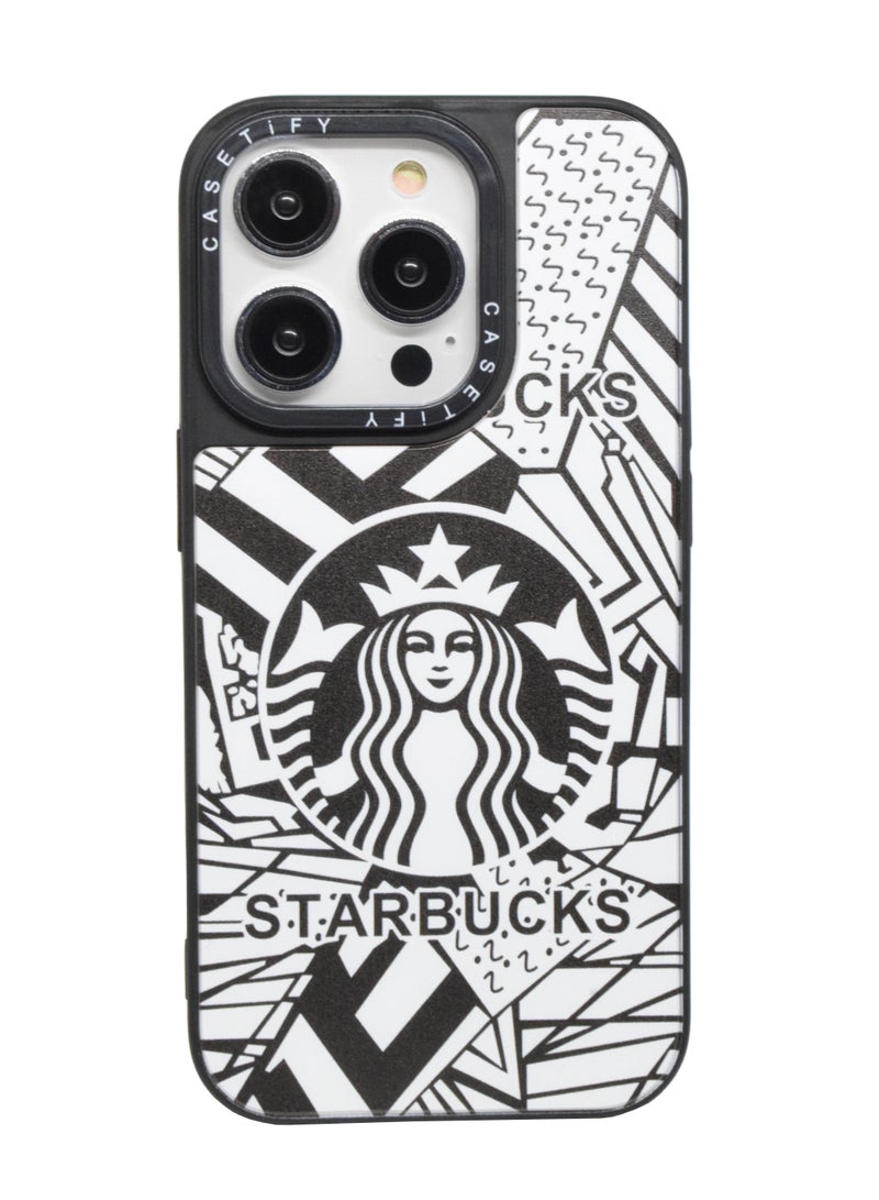 Casetify iPhone 14 Pro Cover Luxury Plating Embossed Hard Phone Case Tempered Glass Back Cover - Image 1