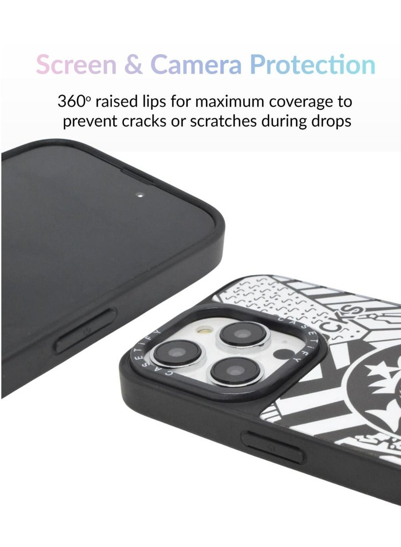 Casetify iPhone 14 Pro Cover Luxury Plating Embossed Hard Phone Case Tempered Glass Back Cover - Image 2