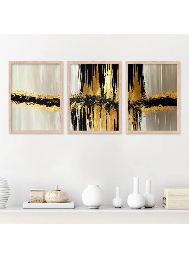 Home Trove Kotart Painting For Wall Decoration - Modern Art Wall Decor Framed Painting For Living Room Bedroom - Framed Wall Posters/Paintings With Frame (11 X 14 Inch, Multi) Set Of 4  - Image 1