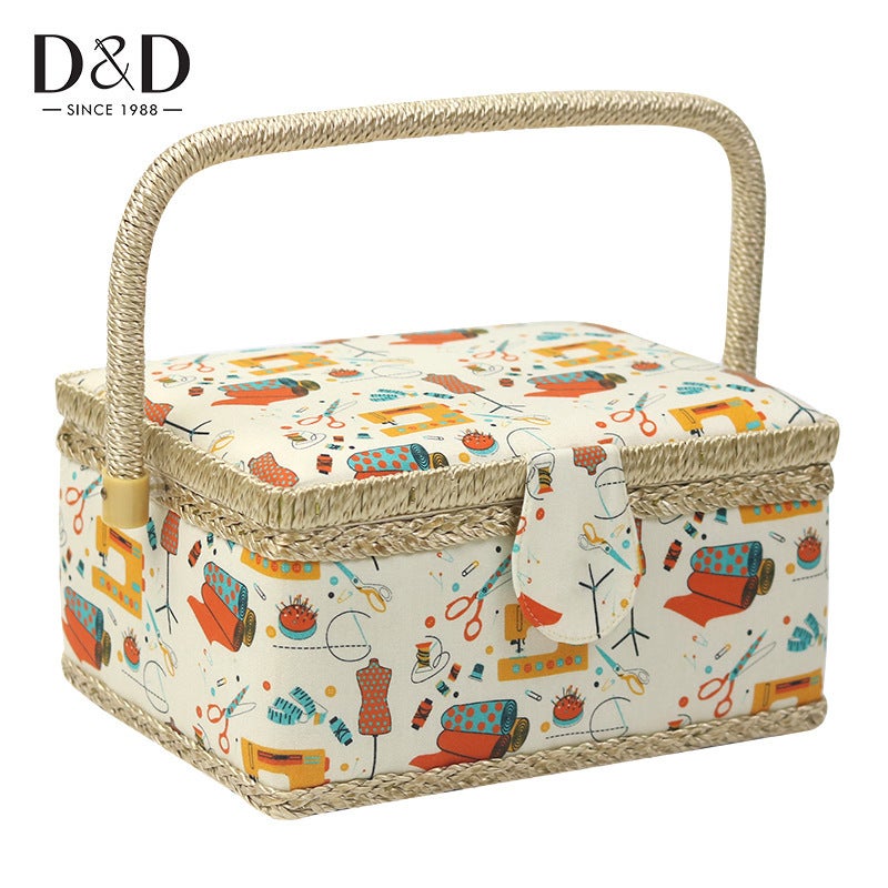 D&D Sewing Kit Box with Tools, Large Storage Case for Needles, Thread, Scissors, Crochet Hooks, Travel Sewing Basket - Image 2
