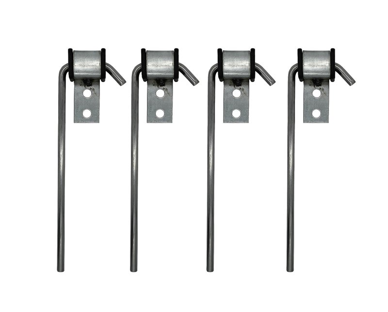 HAOXAOON 4 Pcs Heavy Duty Exhaust Hanger Rod -Universal Use Exhaust Hanger - 3/8" Rod 10" Long - Image 1