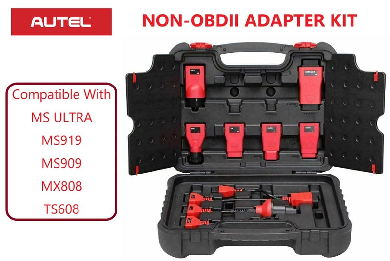 Autel MaxiSys MSOBD2KIT Non-OBDII Adapter Kit 11 Adapters for Vehicles Without OBD2 Port Within Blow-Molded Carrying Case OBD2 Connectors Support MS Ultra MS919 MS909 MX808 TS608 - Image 2