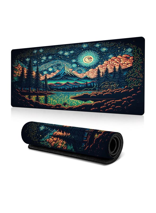 Bluejw Popular Cross-border Foreign Trade Landscape Painting Landscape Table Pad Mouse Pad Flowers And Trees Mouse Pad Large Wholesale Heat Transfer - Image 1