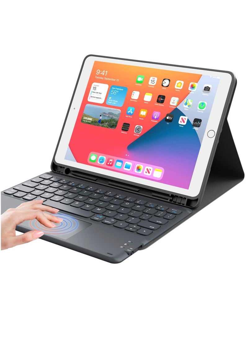 ELTRAZONE iPad Keyboard 9th Generation, Keyboard for iPad 8th Generation/7th Gen iPad, Black, 10.2"/10.5 - Image 1