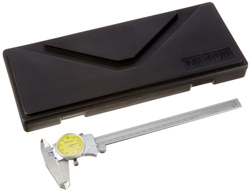 Mitutoyo 505733 D20FX Dial Caliper 0200 mm Range 001 mm Graduation 1 mmRev Dial UltraSmooth ShockProtected Movement Durable Stainless Steel with Improved Sliding Surface  Dual Lock Screws - Image 1