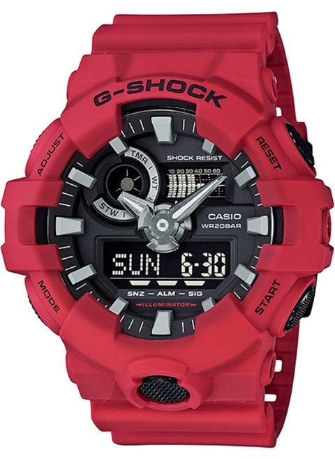 G-shock Analog Digital Red Men's Watch 200 Meter Water Resistant with Day and Date GA-700-4A
