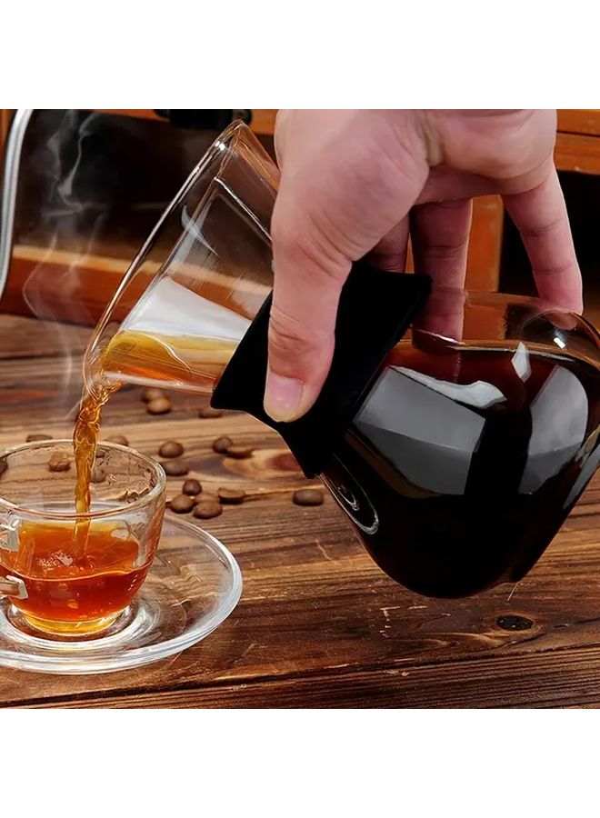 Pour Over Coffee Maker 600ml Double Layer Stainless Steel Filter Glass Carafe - Image 5