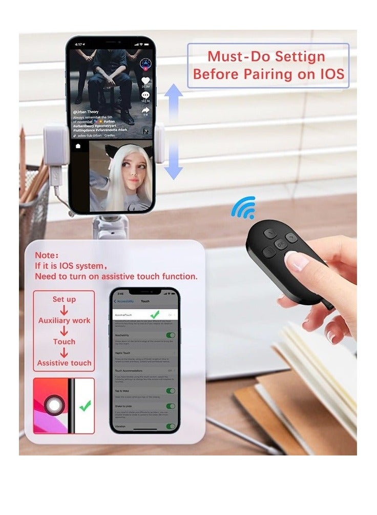 Remote Control, Bluetooth Remote Control with iPad Kindle Client Page Turner, Create Photos and Video Recording Remote, Type-C Rechargeable Bluetooth Remote for iPhone, iPad and Android - Image 5