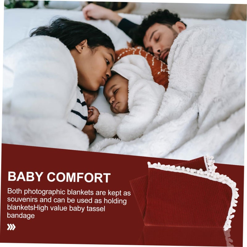 Soft Waffle Knit Swaddling Blanket for Newborns Cozy Crib Bedding for Baby Boy and Girl - Image 3
