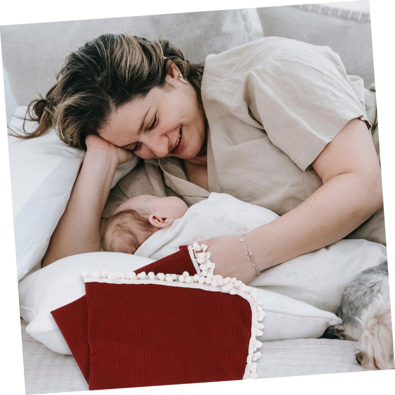 Soft Waffle Knit Swaddling Blanket for Newborns Cozy Crib Bedding for Baby Boy and Girl - Image 5