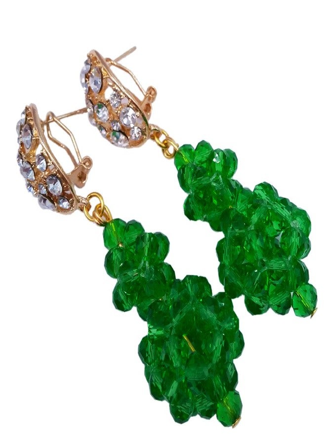 أكزوف طقم مجوهرات زفاف من الخرز الأفريقي والخرز النيجيري للنساء من aczuv (أخضر) - Image 3