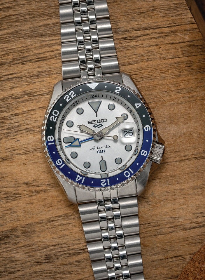 5 Sports Automatic GMT Stainless Steel White Dial Men's Watch SSK033
