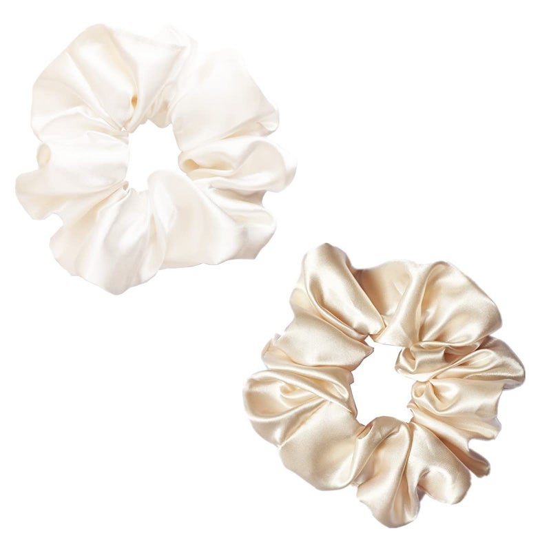 Sufermoe 12 Pcs Satin Silk Scrunchies Soft Hair Ties Fashion Hair Bands Hair Bow Ropes Elastic Bracelets Ponytail Holders Hair Accessories for Women Girls (4.5 Inch, Assorted Multi-color) - Image 5