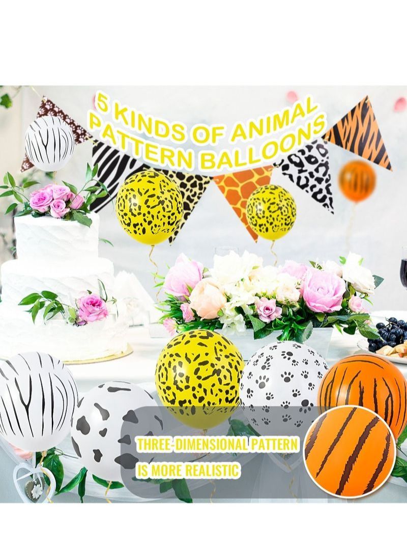 NIBEMINENT 32Pcs Jungle Animal Theme Party Decorations - Image 5