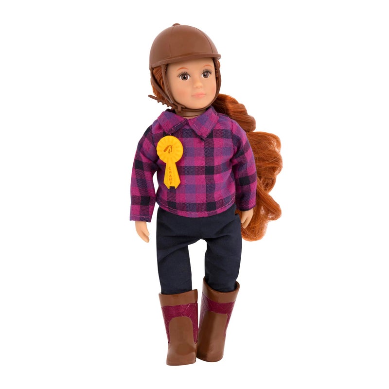 Lori Horseback Riding Mini Doll 6Inch Equestrian Doll Horse Riding Outfit Accessories Clothes Helmet Boots Ribbon 3 Years Samanda - Image 3