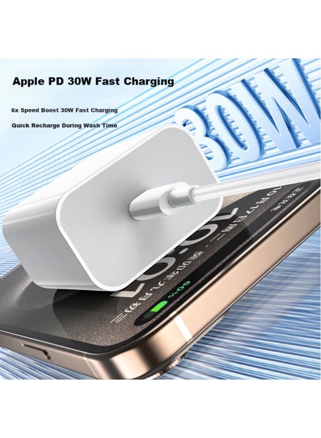 Ky Kangyou Apple Charging Set Pd30w Gan Fast Charger Compatible With Iphone 8-14/ipad Charger + Lightning Cable - Image 2